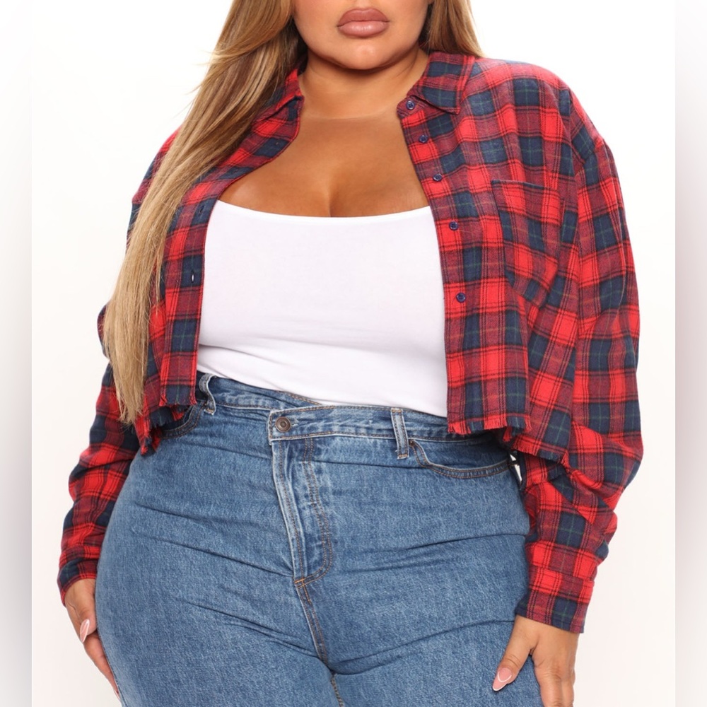 Fashion Nova Cropped flannel